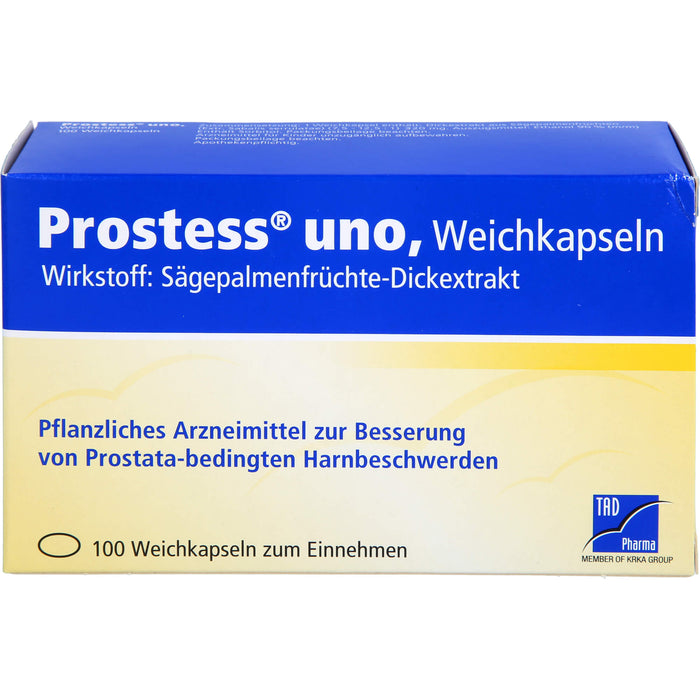 TAD Pharma Prostess uno Weichkapseln zur Besserung von prostatabedingten Harnbeschwerden, 100 St. Kapseln