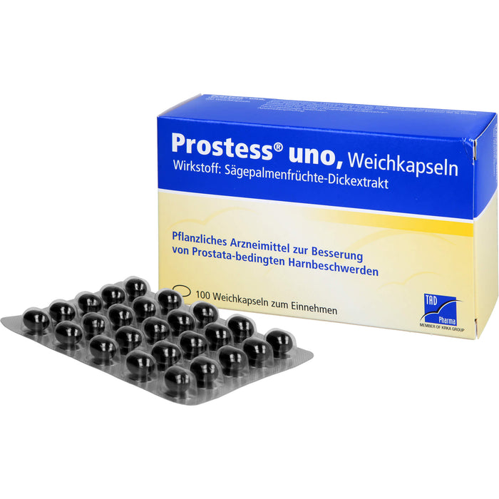 TAD Pharma Prostess uno Weichkapseln zur Besserung von prostatabedingten Harnbeschwerden, 100 pcs. Capsules