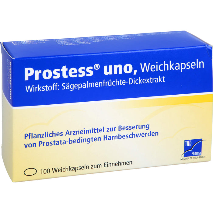 TAD Pharma Prostess uno Weichkapseln zur Besserung von prostatabedingten Harnbeschwerden, 100 pcs. Capsules
