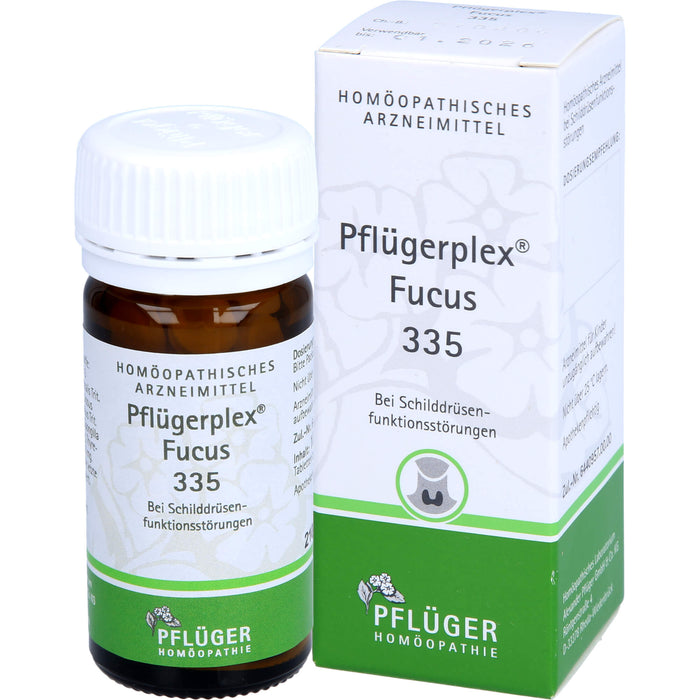 Pflügerplex Fucus 335 Tabletten bei Schilddrüsenfunktionsstörungen, 100 pc Tablettes