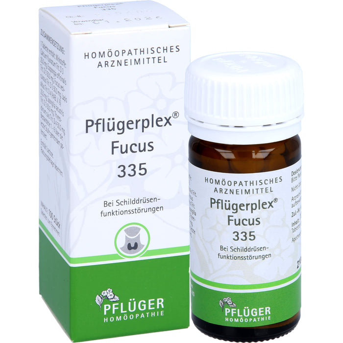 Pflügerplex Fucus 335 Tabletten bei Schilddrüsenfunktionsstörungen, 100 pc Tablettes