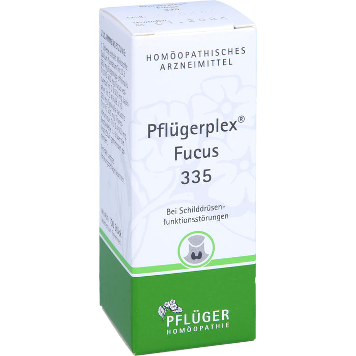 Pflügerplex Fucus 335 Tabletten bei Schilddrüsenfunktionsstörungen, 100 pc Tablettes