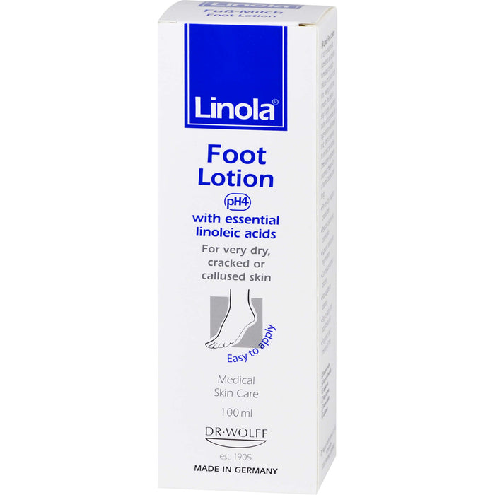 Linola Fuß-Milch bei sehr rissiger, trockener oder verhornter Haut, 100 ml Cream