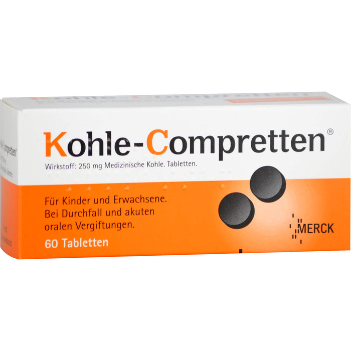 Kohle-Compretten , Tabletten, 60 pc Tablettes