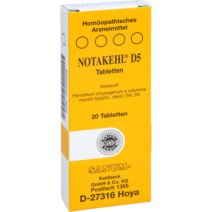 SANUM-KEHLBECK Notakehl D5 Tabletten, 20 pc Tablettes
