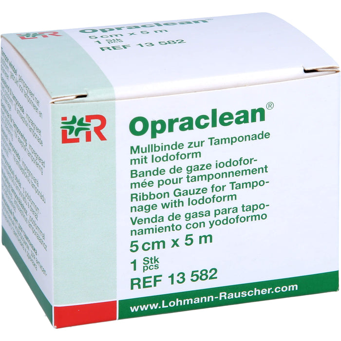 Opraclean Mullbinde zur Tamponade 5 cm x 5 m, 1 St. Tamponaden