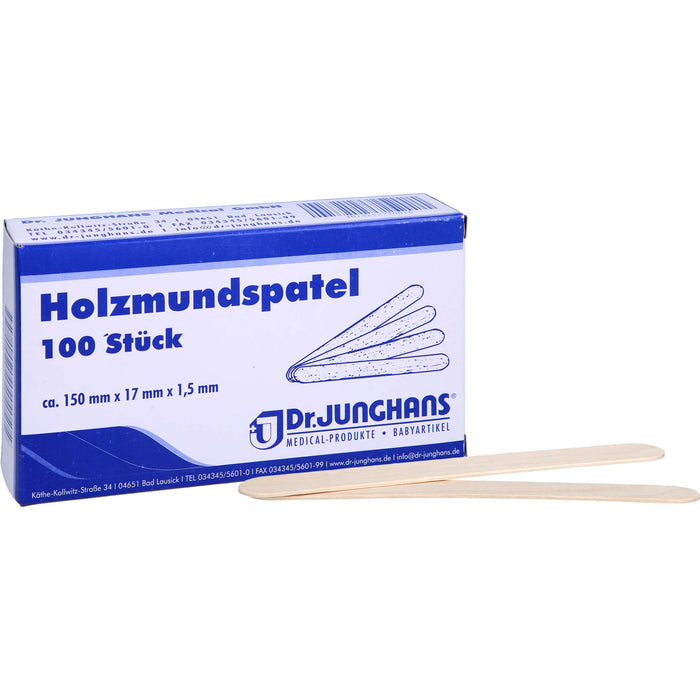 DR. JUNGHANS Holzmundspatel 15 cm, 100 St. Holzspatel