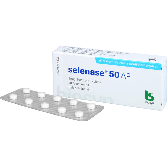 Selenase 50 AP Tabletten bei nachgewiesenem Selenmangel, 20 pcs. Tablets