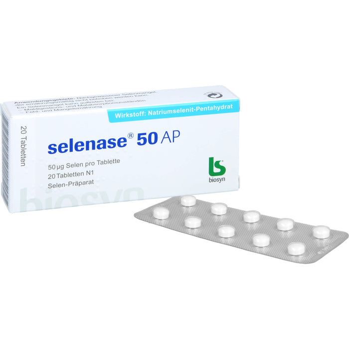 Selenase 50 AP Tabletten bei nachgewiesenem Selenmangel, 20 pcs. Tablets