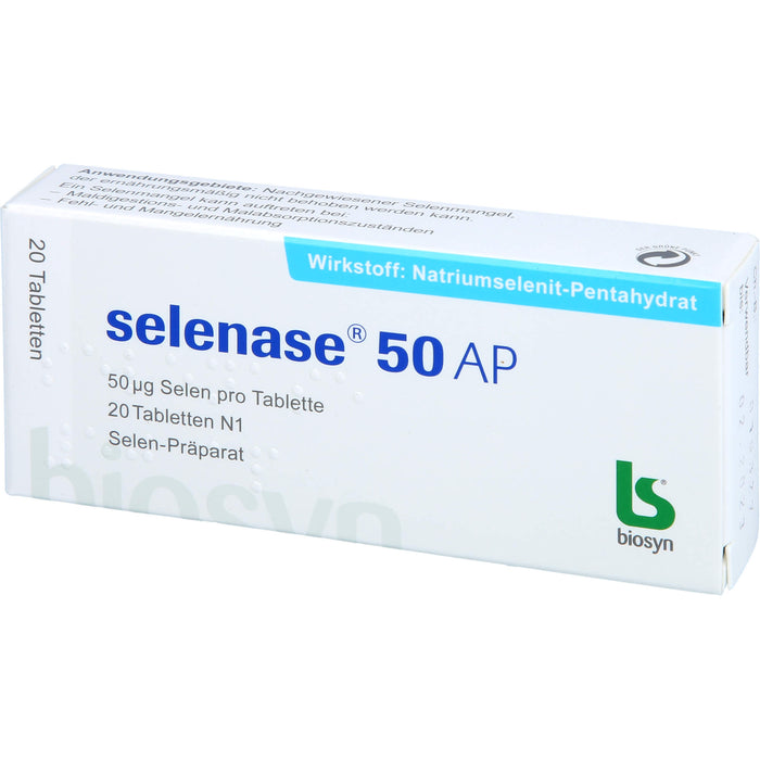 Selenase 50 AP Tabletten bei nachgewiesenem Selenmangel, 20 pcs. Tablets