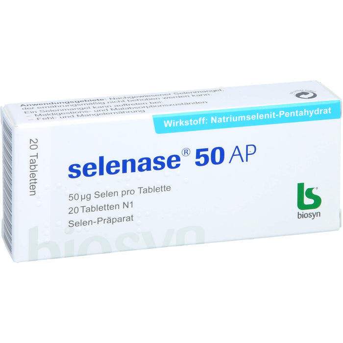Selenase 50 AP Tabletten bei nachgewiesenem Selenmangel, 20 pcs. Tablets