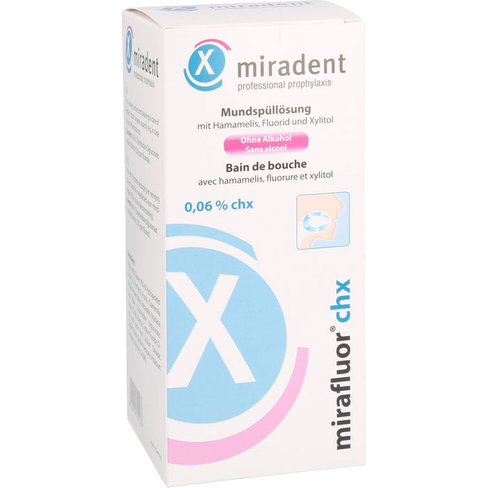 Miradent Mirafluor CHX Liquid 0,06 % zur Unterstützung der täglichen Mundpflege, 500 ml Lösung