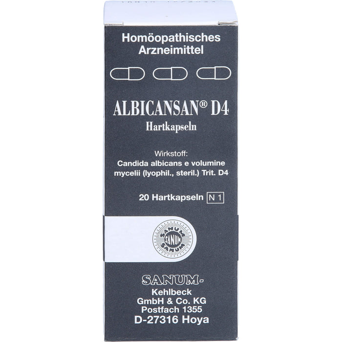 SANUM-KEHLBECK Albicansan D4 Kapseln, 20 St. Kapseln