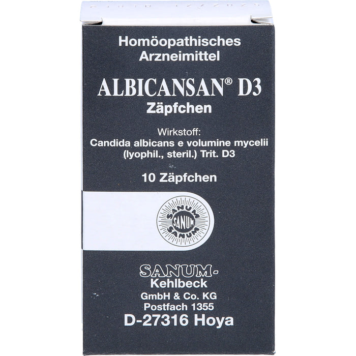 SANUM-KEHLBECK Albicansan D3 Zäpfchen, 10 St. Zäpfchen