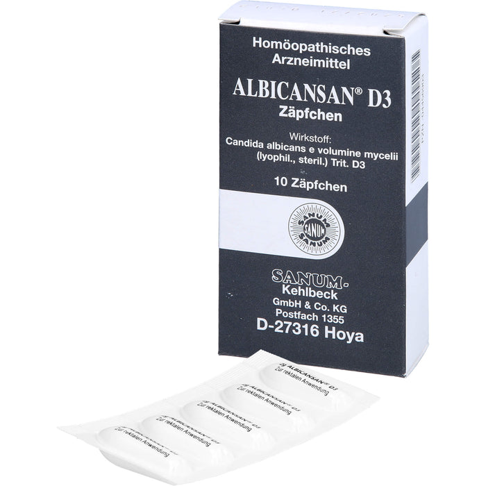 SANUM-KEHLBECK Albicansan D3 Zäpfchen, 10 pc Suppositoires