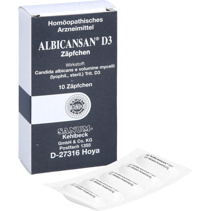 SANUM-KEHLBECK Albicansan D3 Zäpfchen, 10 pcs. Suppositories