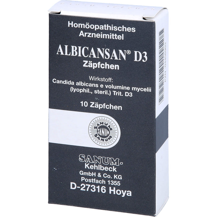 SANUM-KEHLBECK Albicansan D3 Zäpfchen, 10 pc Suppositoires