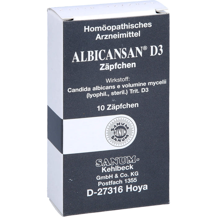 SANUM-KEHLBECK Albicansan D3 Zäpfchen, 10 pc Suppositoires