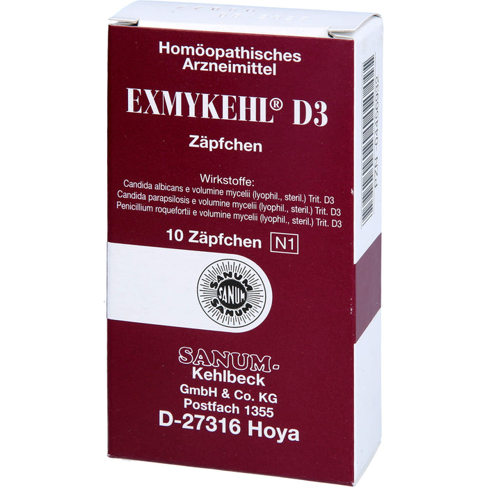 SANUM-KEHLBECK Exmykehl D3 Zäpfchen, 10 St. Zäpfchen