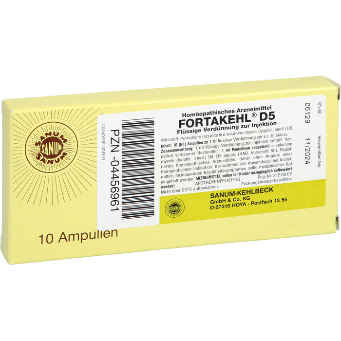SANUM-KEHLBECK Fortakehl D5 flüssige Verdünnung, 10 pc Ampoules