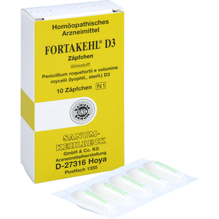 SANUM-KEHLBECK Fortakehl D3 Zäpfchen, 10 pcs. Suppositories