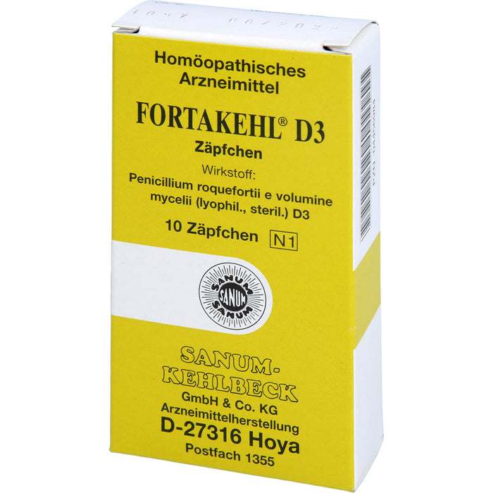 SANUM-KEHLBECK Fortakehl D3 Zäpfchen, 10 pcs. Suppositories