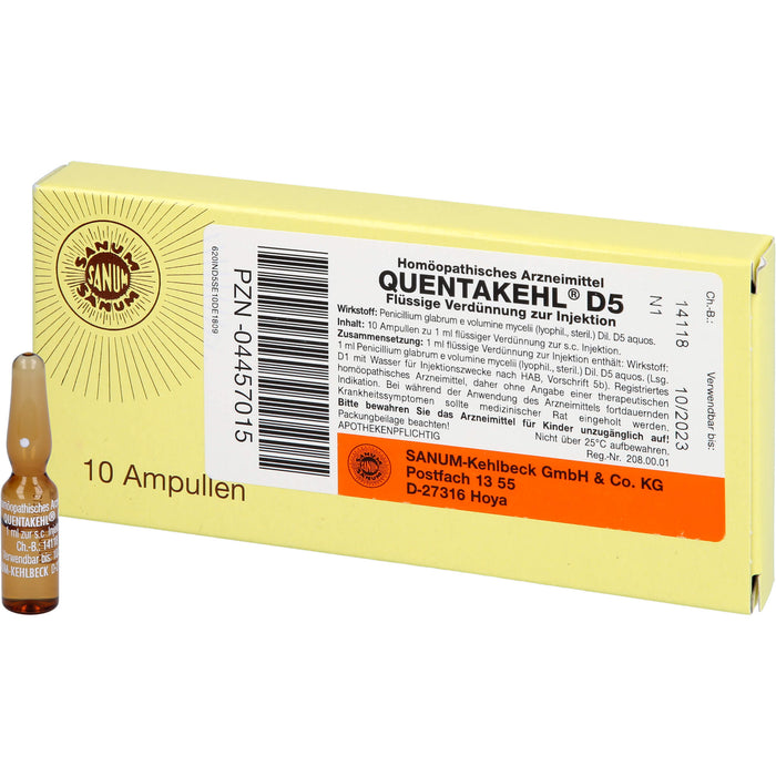 SANUM-KEHLBECK Quentakehl D5 flüssige Verdünnung, 10 ml Solution