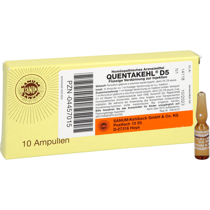 SANUM-KEHLBECK Quentakehl D5 flüssige Verdünnung, 10 ml Solution