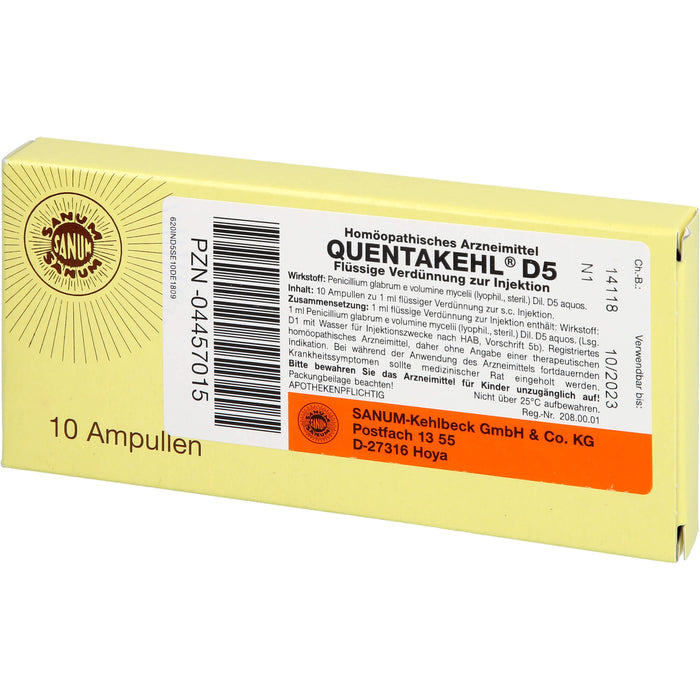 SANUM-KEHLBECK Quentakehl D5 flüssige Verdünnung, 10 ml Solution