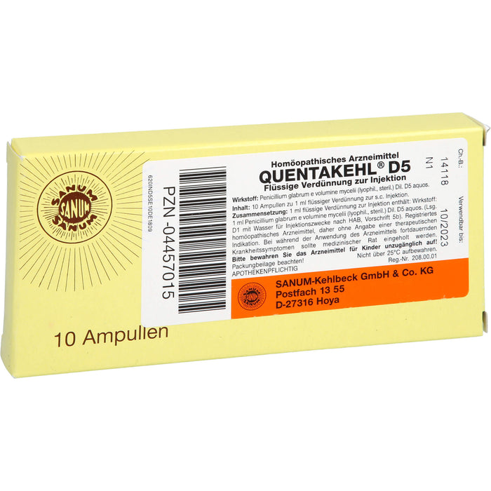 SANUM-KEHLBECK Quentakehl D5 flüssige Verdünnung, 10 ml Solution