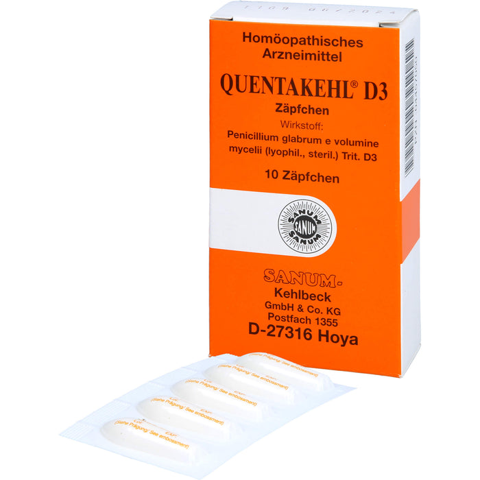 SANUM-KEHLBECK Quentakehl D3 Zäpfchen, 10 pc Suppositoires
