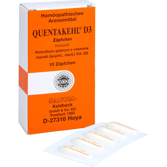 SANUM-KEHLBECK Quentakehl D3 Zäpfchen, 10 pc Suppositoires