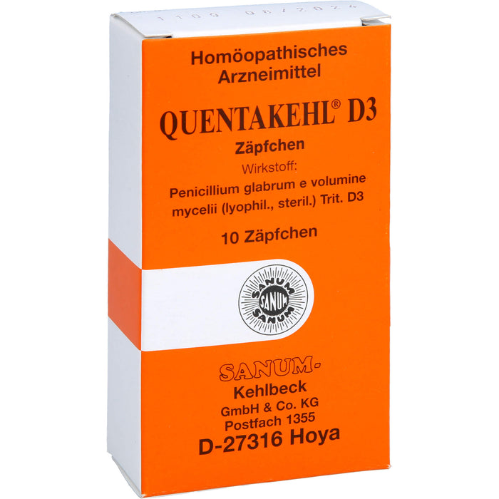 SANUM-KEHLBECK Quentakehl D3 Zäpfchen, 10 pc Suppositoires