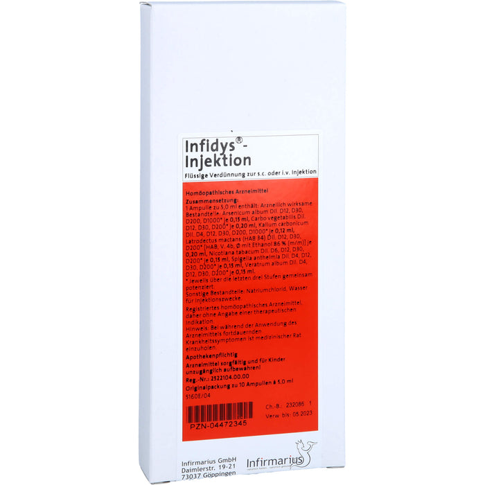 Infidys Injektion flüssige Verdünnung, 10 pcs. Ampoules