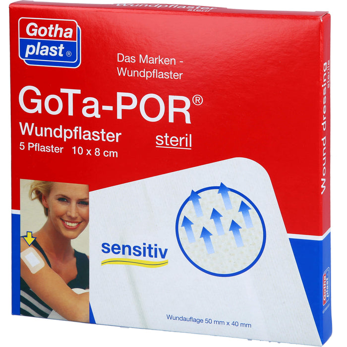GoTa-POR Wundpflaster steril 100mmx80mm, 5 St PFL