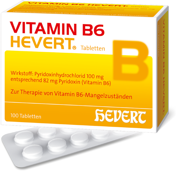 Vitamin B6 Hevert zur Therapie von Vitamin B6-Mangelzuständen, 100 pcs. Tablets
