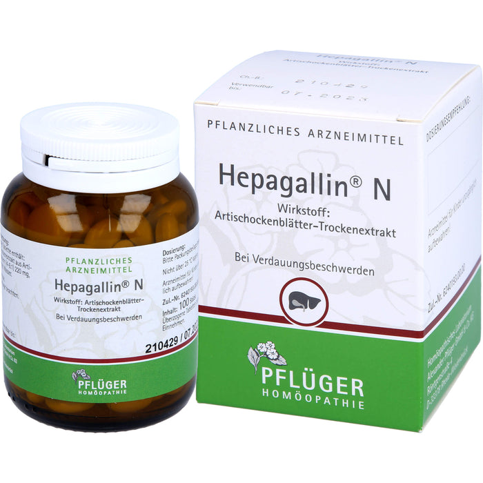 Pflüger Hepagallin N Dragees bei Verdauungsbeschwerden, 100 pc Tablettes