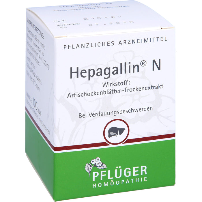 Pflüger Hepagallin N Dragees bei Verdauungsbeschwerden, 100 pcs. Tablets