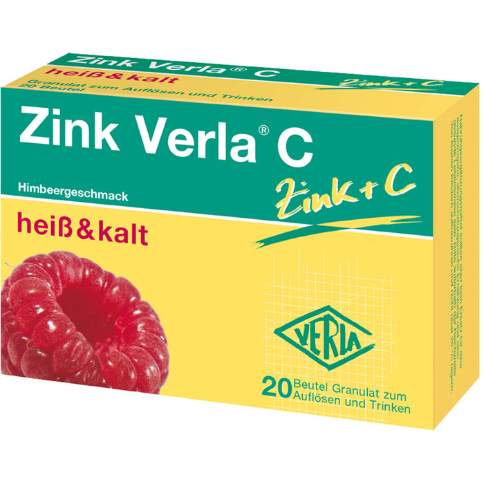 Zink Verla C Himbeer-Geschmack heiß & kalt Granulat, 20 St. Beutel