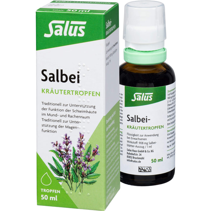 Salus Salbei-Kräutertropfen für Mund und Rachen, 50 ml Solution