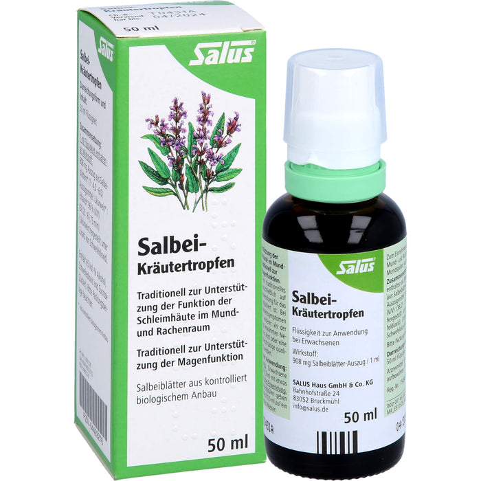 Salus Salbei-Kräutertropfen für Mund und Rachen, 50 ml Solution