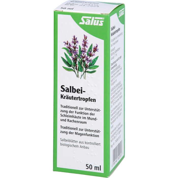 Salus Salbei-Kräutertropfen für Mund und Rachen, 50 ml Solution