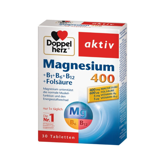 Doppelherz Magnesium 400 mg Tabletten, 30 St. Tabletten