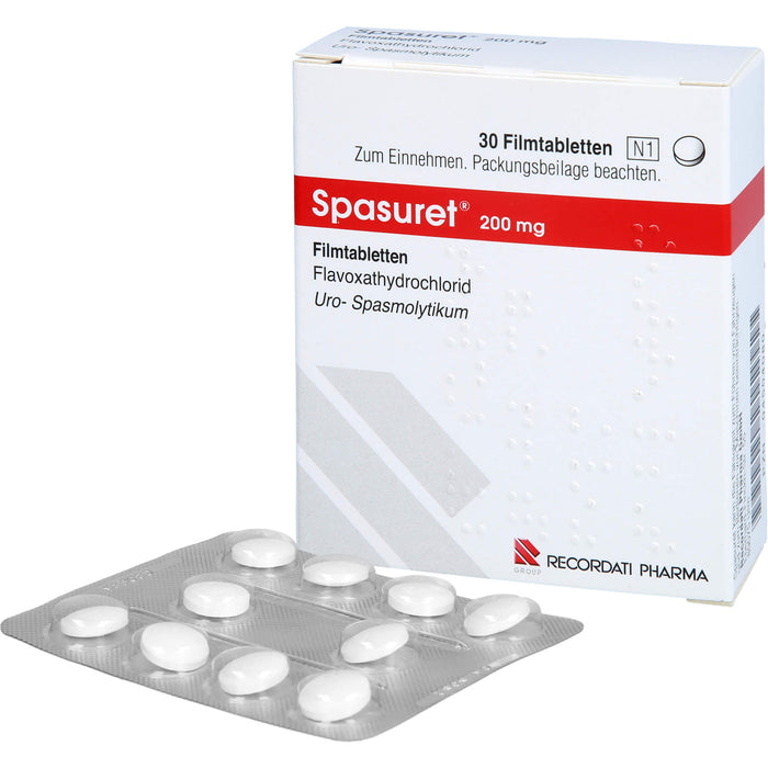 Spasuret 200 mg Filmtabletten zur Behandlung von häufigem Wasserlassen, 30 St. Tabletten