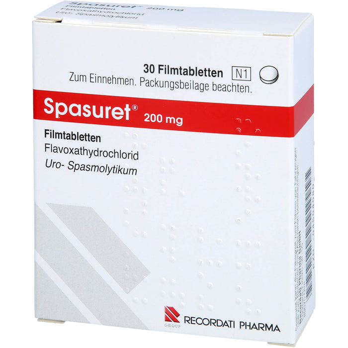 Spasuret 200 mg Filmtabletten zur Behandlung von häufigem Wasserlassen, 30 St. Tabletten