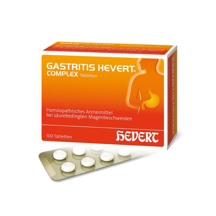 Gastritis Hevert complex bei säurebedingten Magenbeschwerden, 100 pcs. Tablets