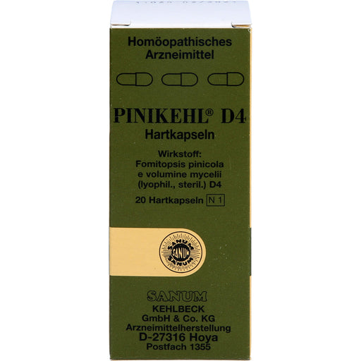 SANUM-KEHLBECK Pinikehl D4 Hartkapseln, 20 St. Kapseln