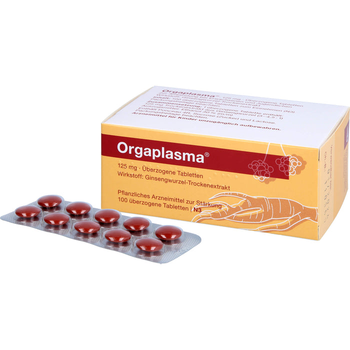Orgaplasma , 125 mg, Überzogene Tabletten, 100 St. Tabletten