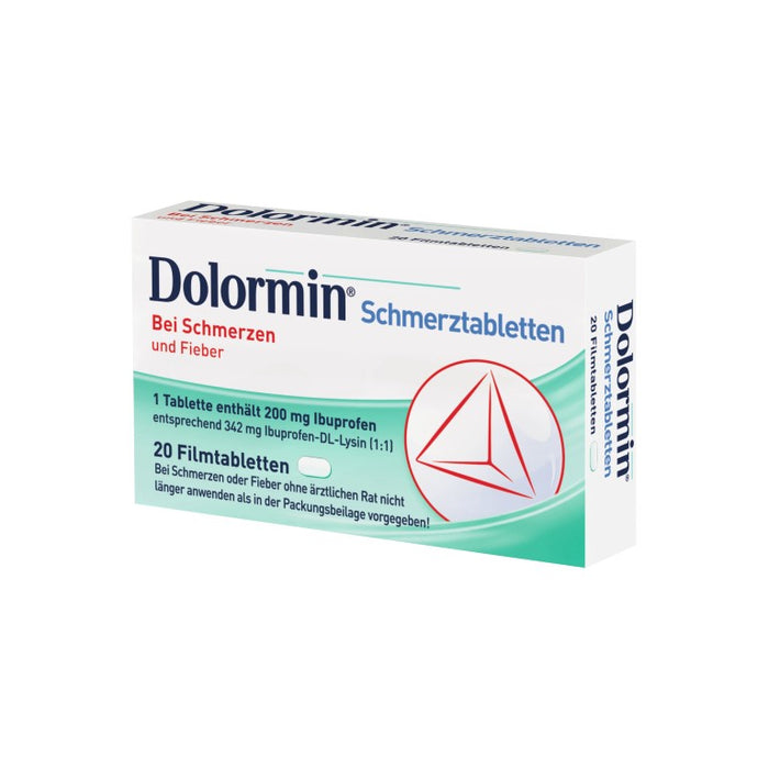 Dolormin Schmerztabletten 200 mg bei Schmerzen und Fieber, 20 pcs. Tablets