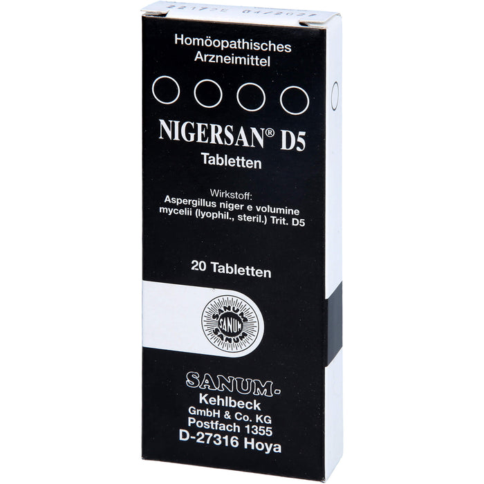SANUM-KEHLBECK Nigersan D5 Tabletten, 20 St. Tabletten
